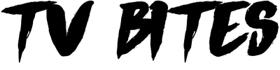 Text logo of 'TV Bites' in a bold, stylized font